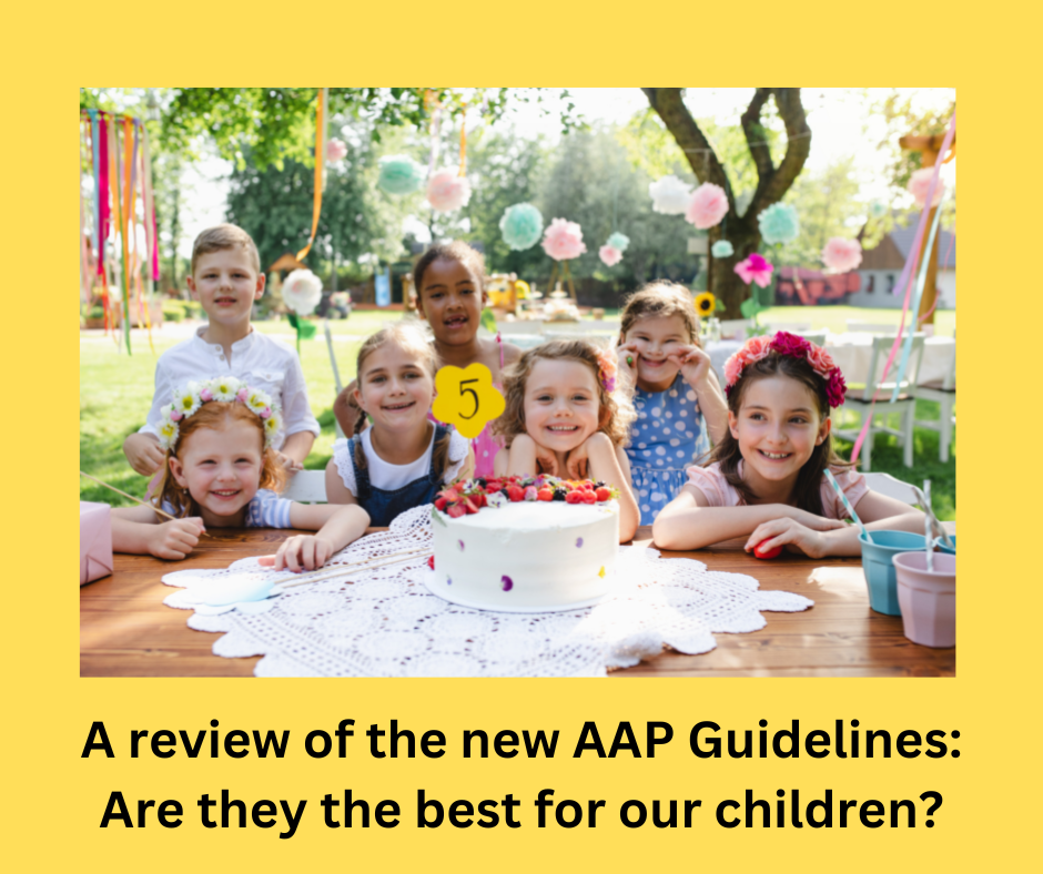 Image of children sitting outside at a table during birthday party