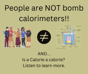 Graphic of people and bomb calorimeter
